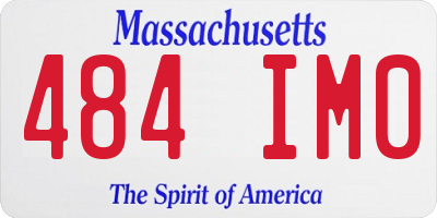 MA license plate 484IM0