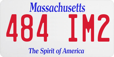MA license plate 484IM2