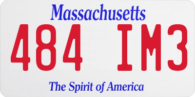 MA license plate 484IM3