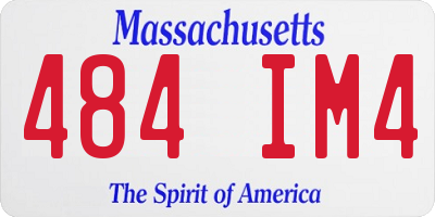 MA license plate 484IM4