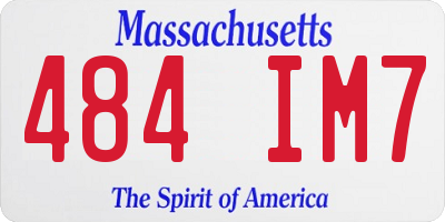 MA license plate 484IM7