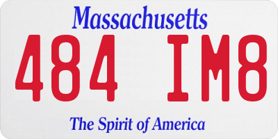 MA license plate 484IM8