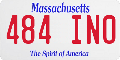 MA license plate 484IN0