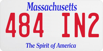 MA license plate 484IN2