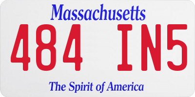 MA license plate 484IN5