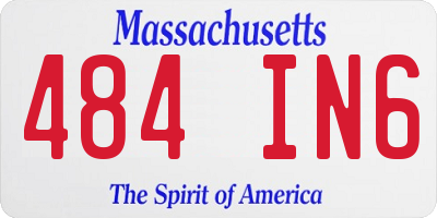 MA license plate 484IN6