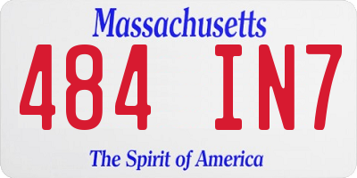 MA license plate 484IN7