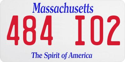 MA license plate 484IO2