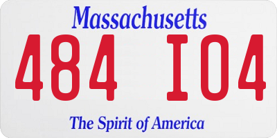 MA license plate 484IO4