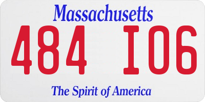 MA license plate 484IO6
