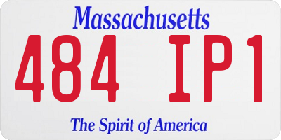 MA license plate 484IP1