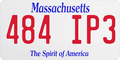 MA license plate 484IP3