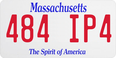 MA license plate 484IP4