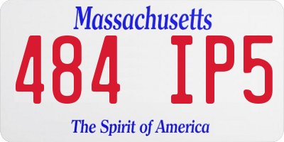 MA license plate 484IP5