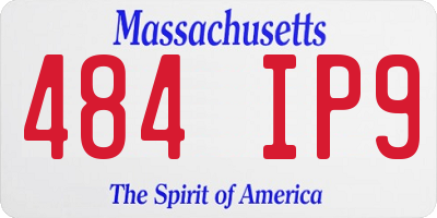 MA license plate 484IP9