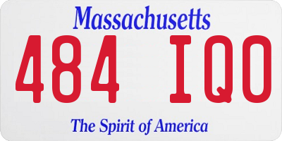 MA license plate 484IQ0