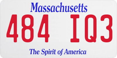 MA license plate 484IQ3