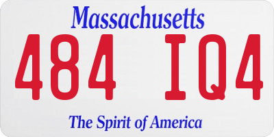 MA license plate 484IQ4
