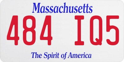 MA license plate 484IQ5