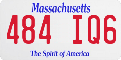 MA license plate 484IQ6