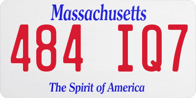 MA license plate 484IQ7