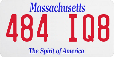MA license plate 484IQ8