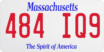 MA license plate 484IQ9