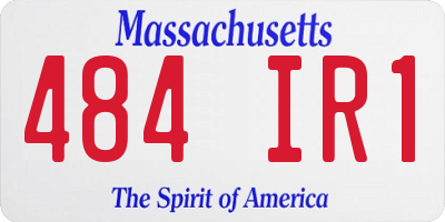 MA license plate 484IR1