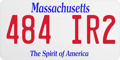 MA license plate 484IR2