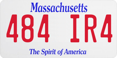 MA license plate 484IR4