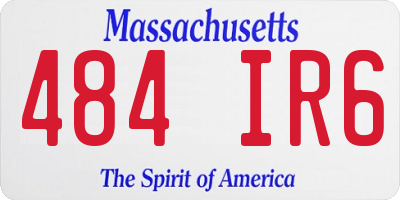 MA license plate 484IR6