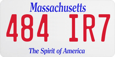 MA license plate 484IR7
