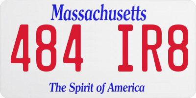 MA license plate 484IR8