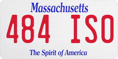 MA license plate 484IS0
