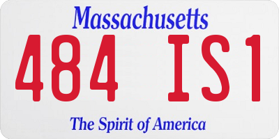 MA license plate 484IS1
