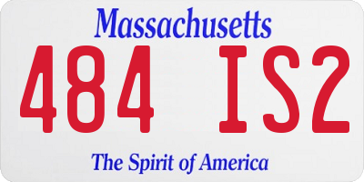 MA license plate 484IS2