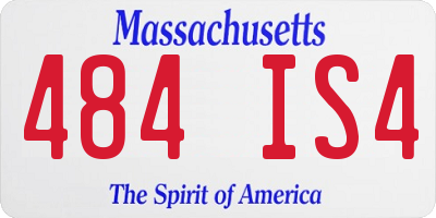 MA license plate 484IS4