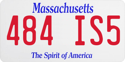 MA license plate 484IS5