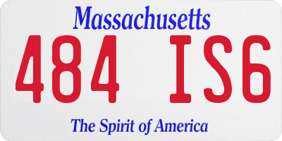 MA license plate 484IS6