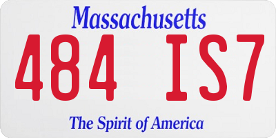 MA license plate 484IS7
