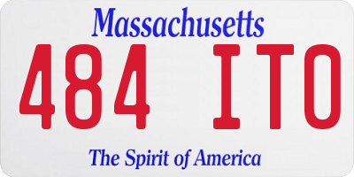 MA license plate 484IT0