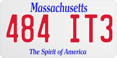 MA license plate 484IT3