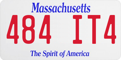 MA license plate 484IT4