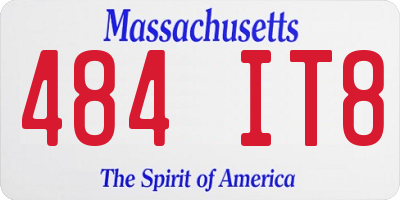 MA license plate 484IT8