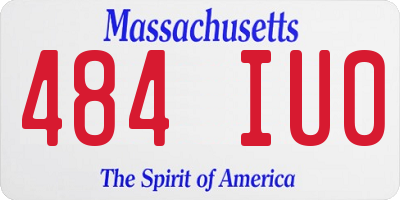 MA license plate 484IU0