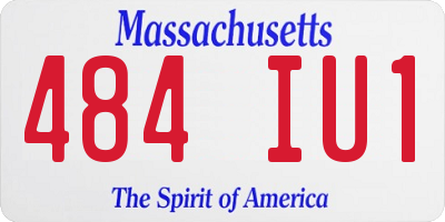 MA license plate 484IU1