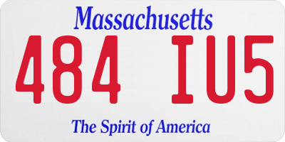 MA license plate 484IU5