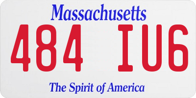 MA license plate 484IU6