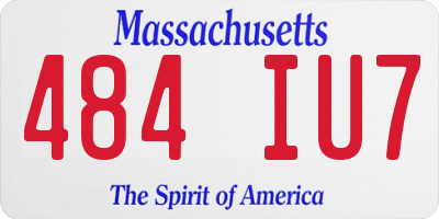 MA license plate 484IU7