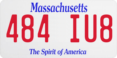 MA license plate 484IU8